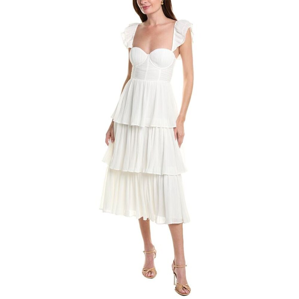 Rachel Parcell Corset Pleated Midi Dress